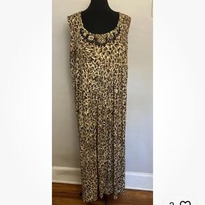 1-30 Ruby Rd Woman Multicolor Sleeveless Pullover Stretch Maxi Dress Plus 2x